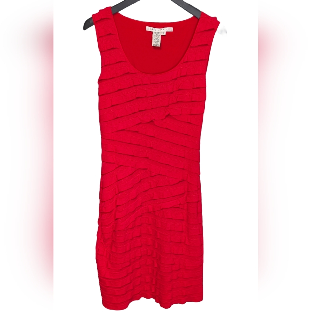 Max Studio Red Textured Mini Dress - Picture 6 of 9